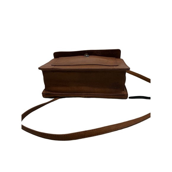 Vtg‎ Fossil Leather Brown Purse Saddle Crossbody Bag Y2K Boho - Picture 11 of 16